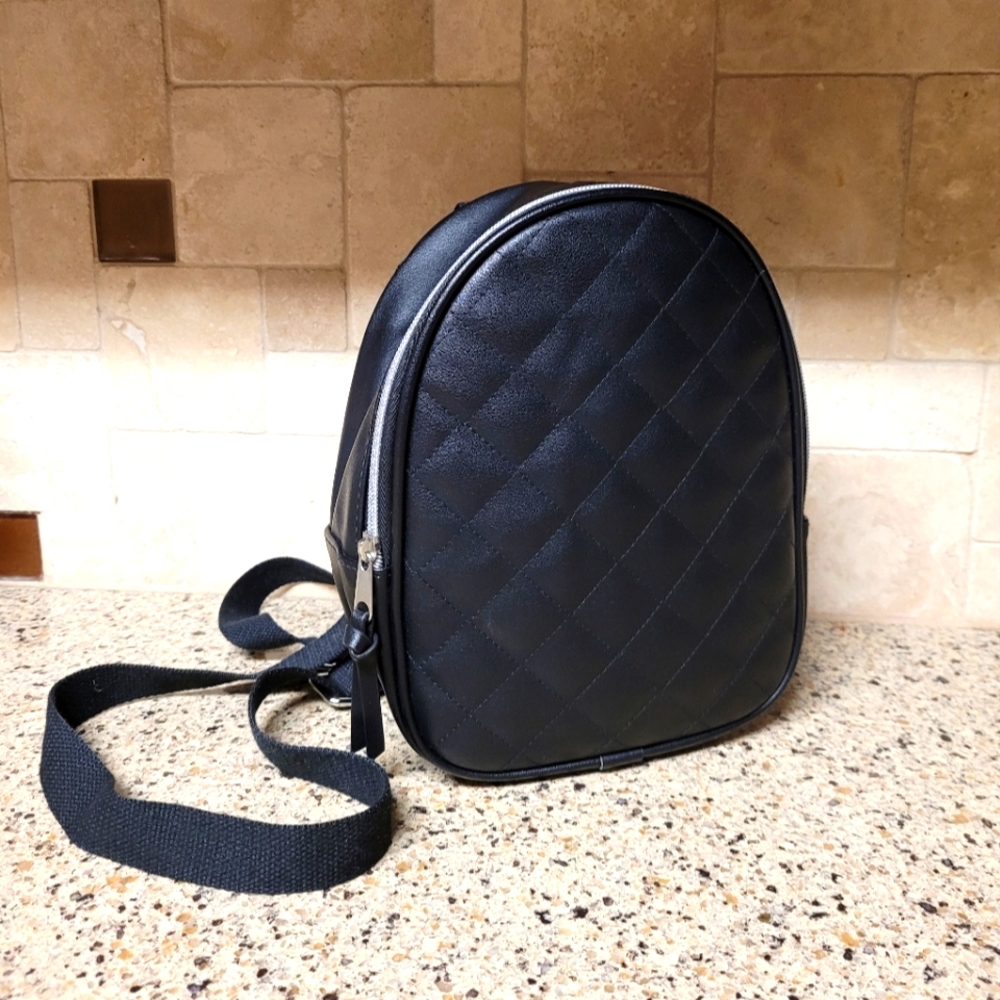 Faux Leather Mini Backpack